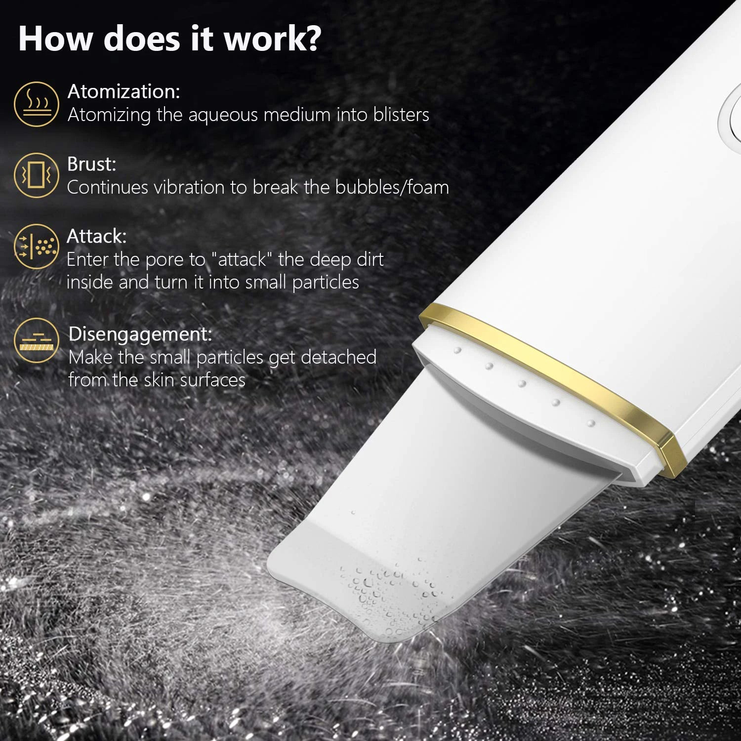 Ultrasonic Facial Skin Scrubber and Pore Cleaner - 3