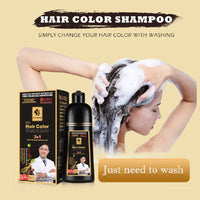 Instant Permanent Hair Color Shampoo for Grey Hair Coverage