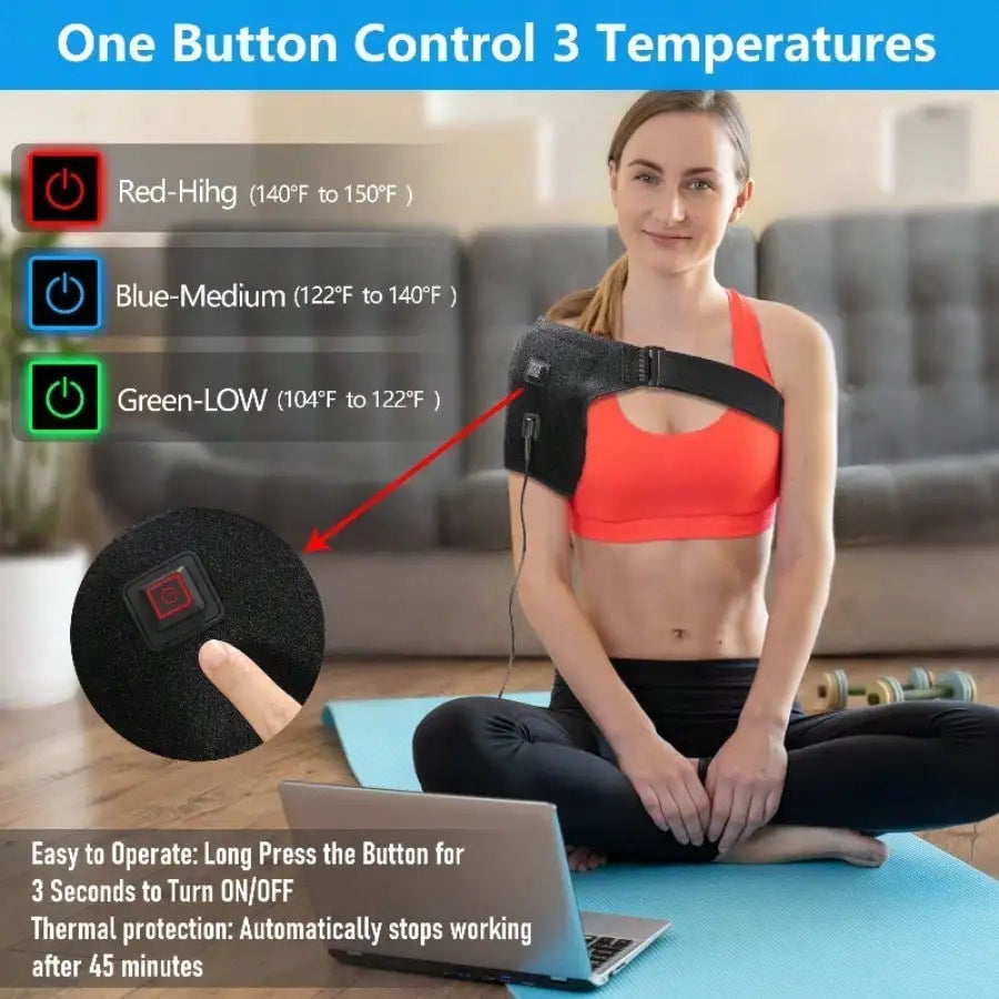 Electric Heated Shoulder Brace for Pain Relief - 2