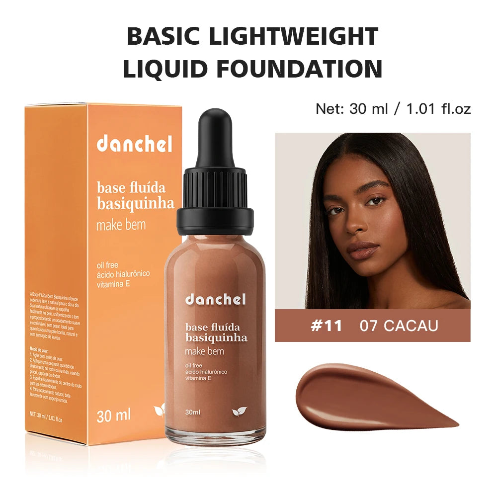 Matte Lightweight Liquid Foundation for Flawless Poreless Skin - 30