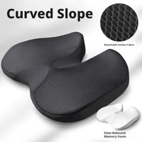 Ergonomic Memory Foam Seat Cushion for Tailbone Pain