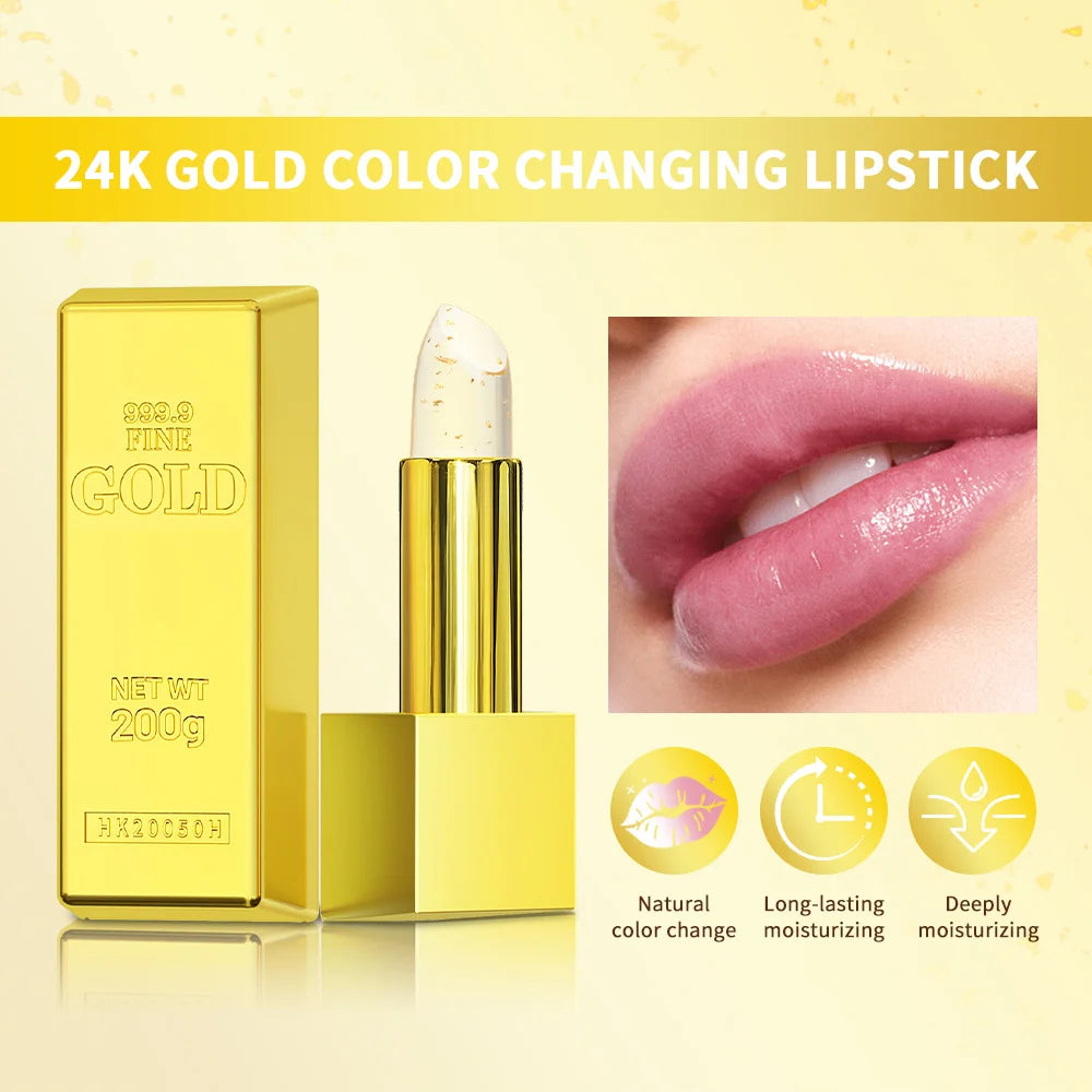 24K Gold Color Changing Moisturizing Lip Balm - 3