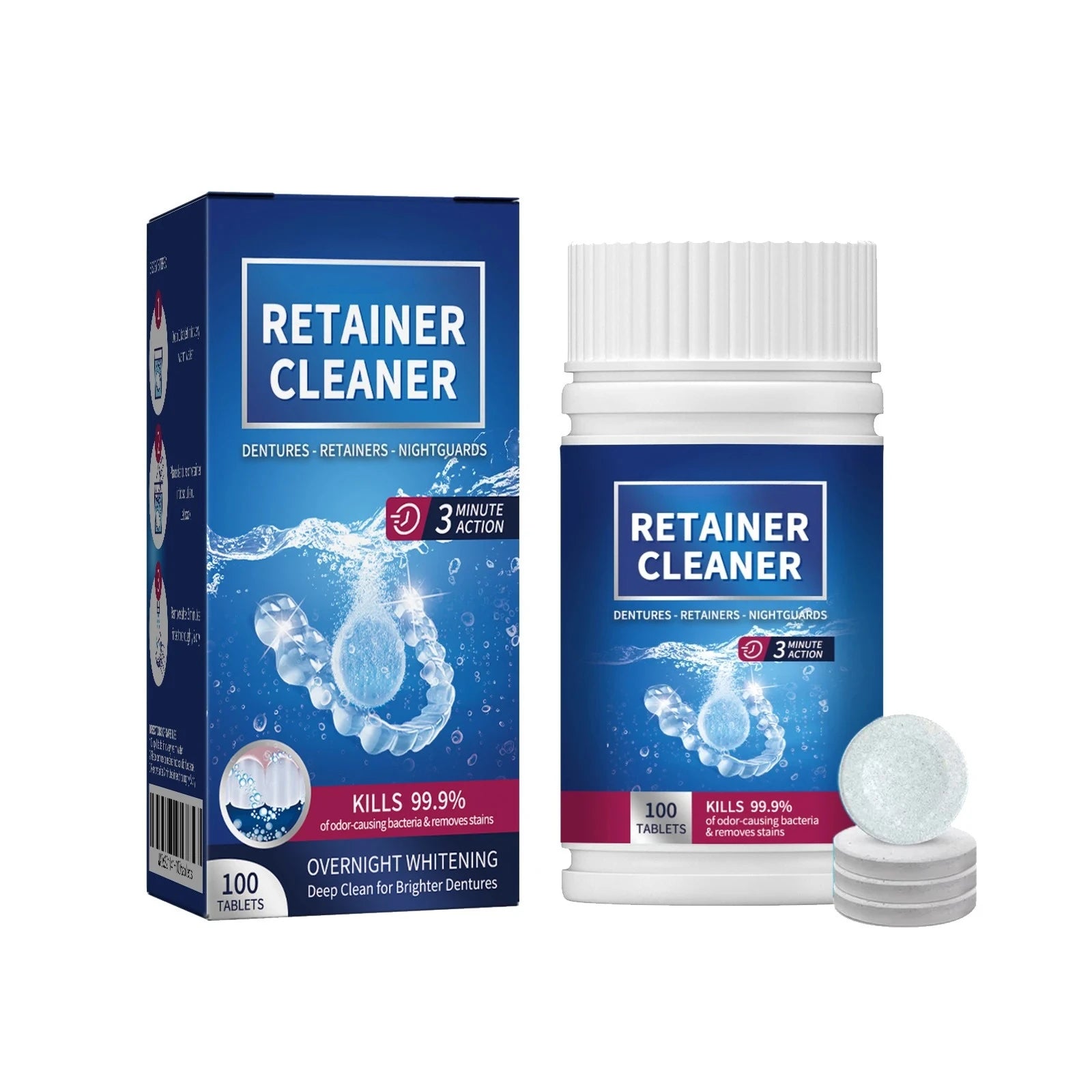 Denture and Retainer Cleaning Tablets (100 Pack) - 6