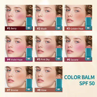 SPF 50 Hydrating Tinted Blush Balm Stick