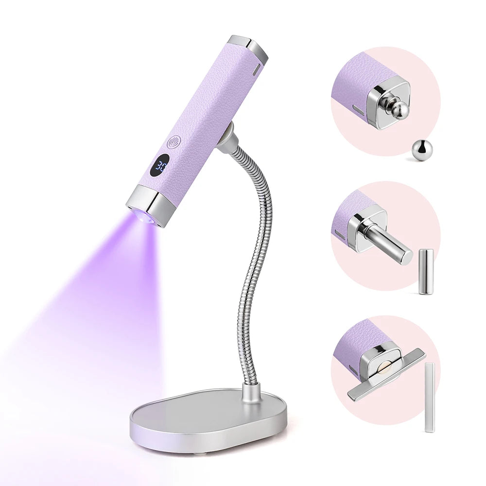 Portable 2-in-1 Magnetic UV LED Nail Curing Lamp - 25