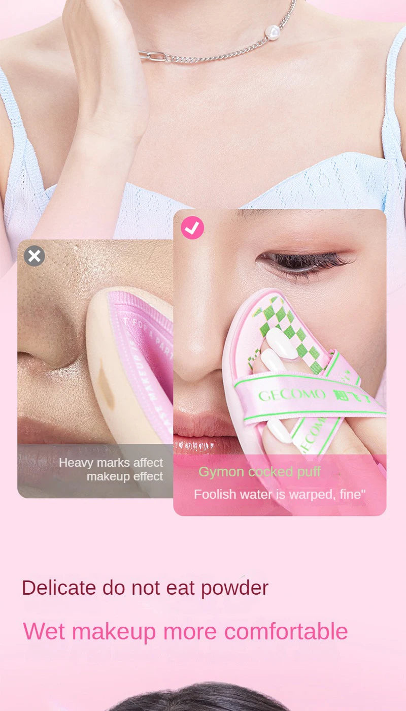 Adorable Curved-Head Makeup Sponge Puff Set - 9
