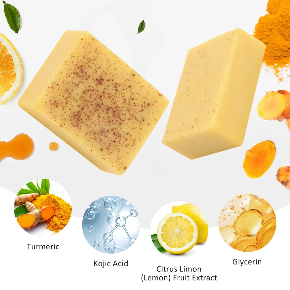 Turmeric Kojic Acid Brightening Soap for Dark Spots - 5