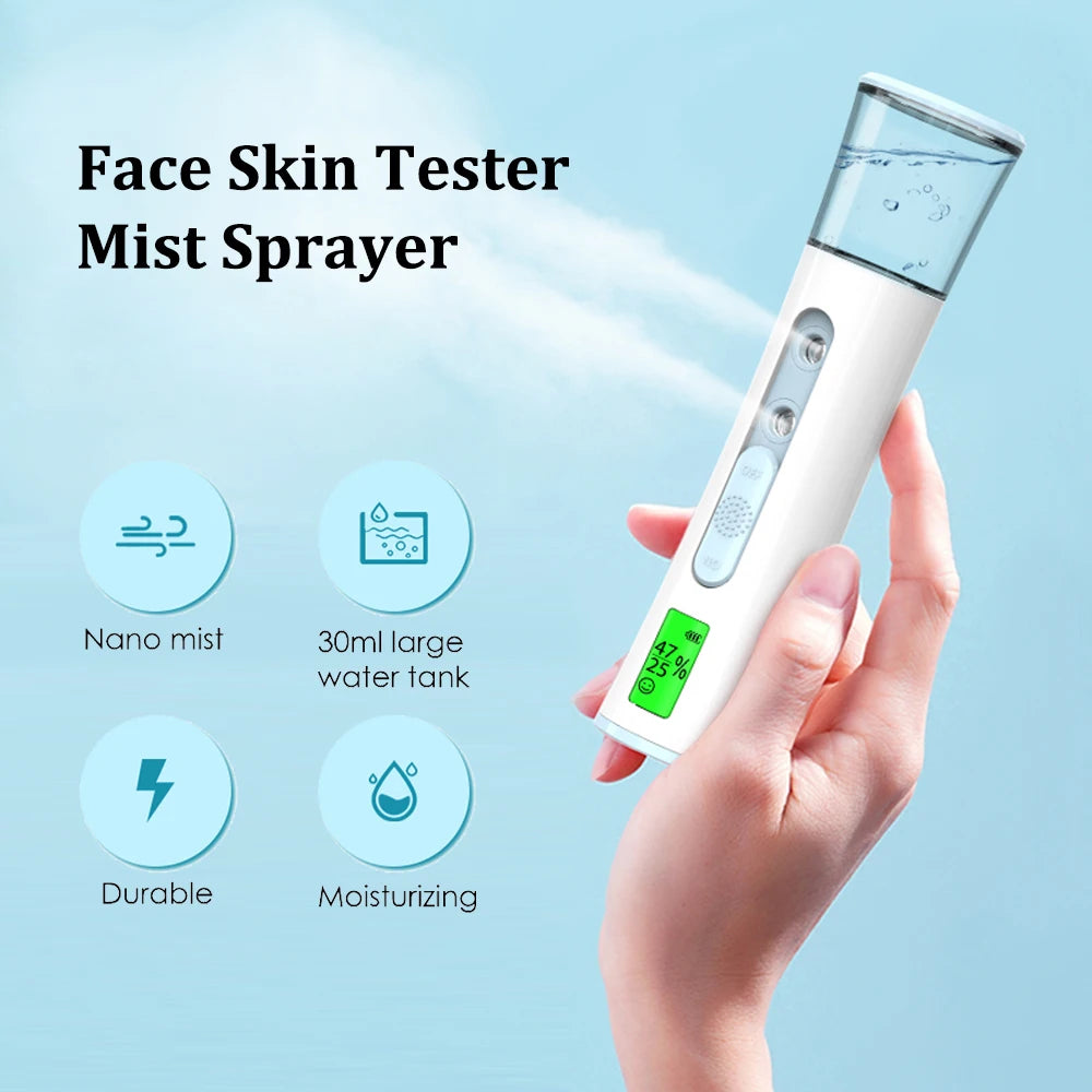 Ultrasonic Skin Scrubber and Nano Mist Facial Hydration Set - 6