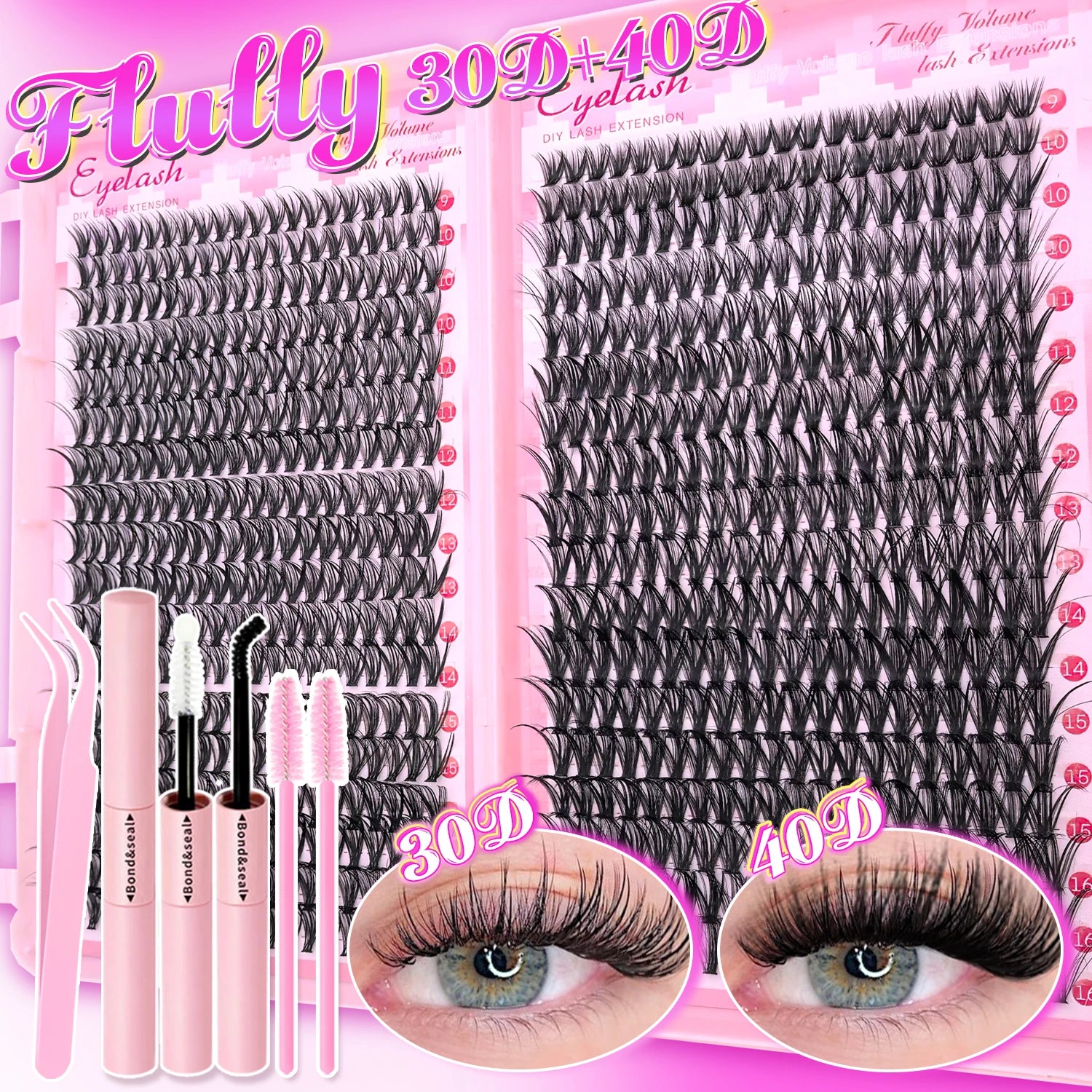 DIY Cluster Lash Extension Kit for Natural Daily Volume - 1