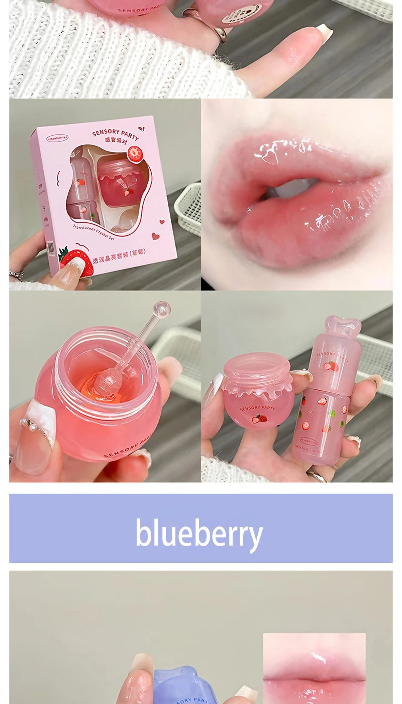 Hydrating Fruit Lip Mask and Oil Set for Soft Lips - 10