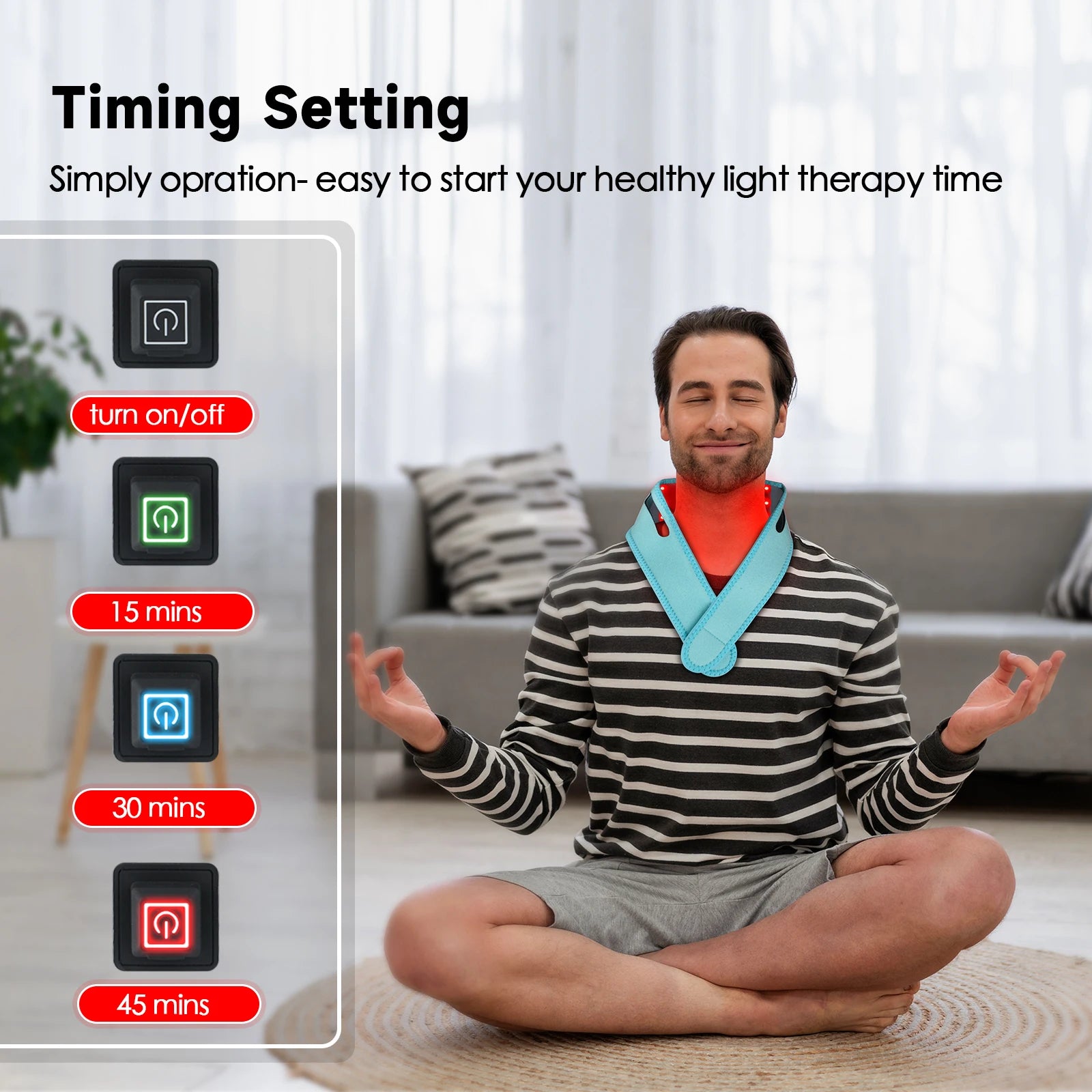 Red Light Therapy Neck and Chin Lifting Wrap - 9