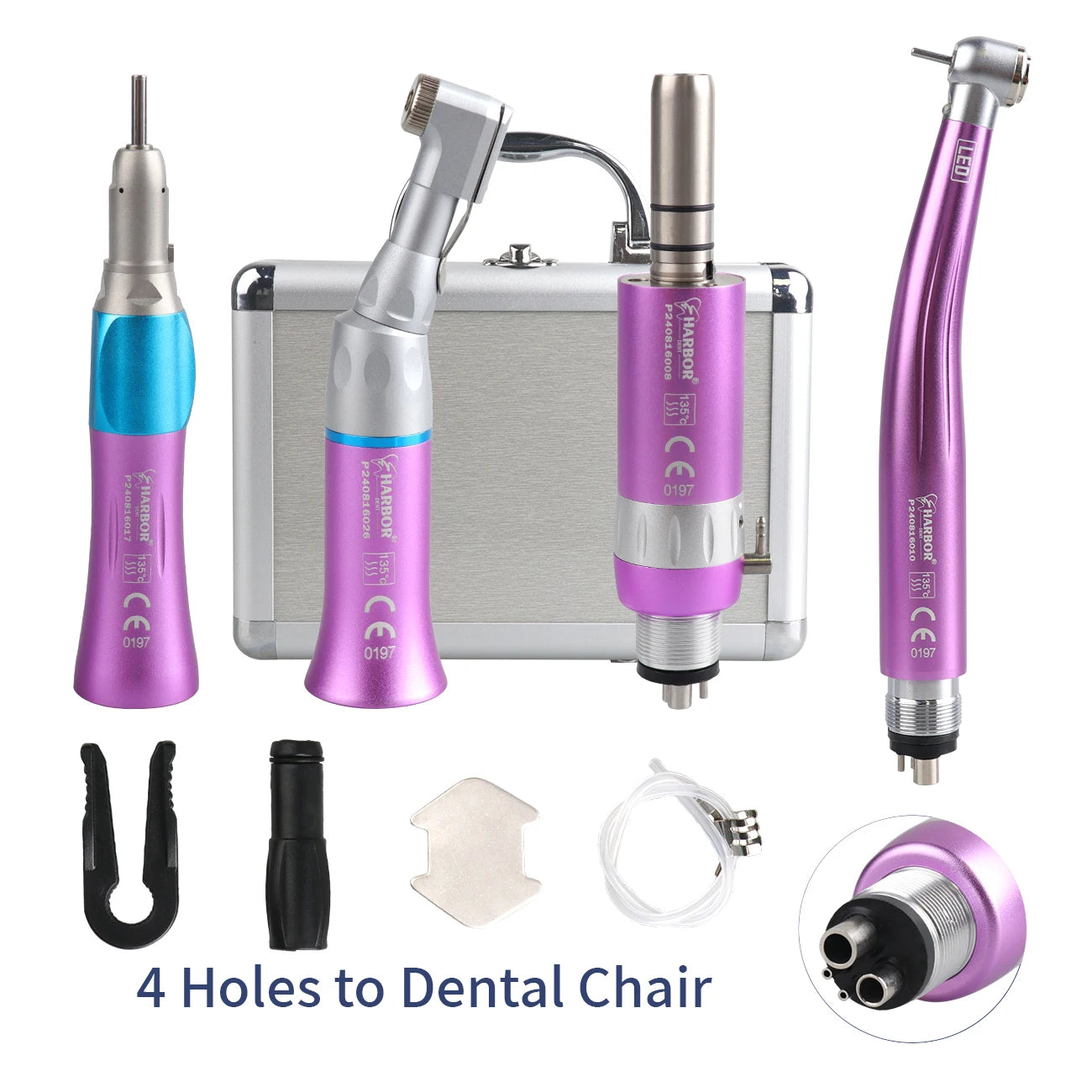 4-Piece Professional Dental Handpiece Kit - 25