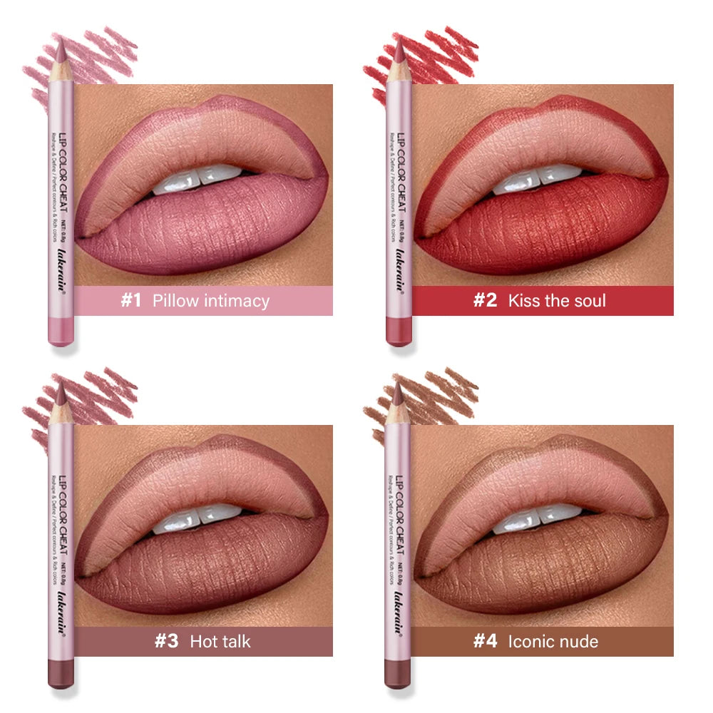 Long-Lasting Waterproof Matte Lip Liner Set - 5