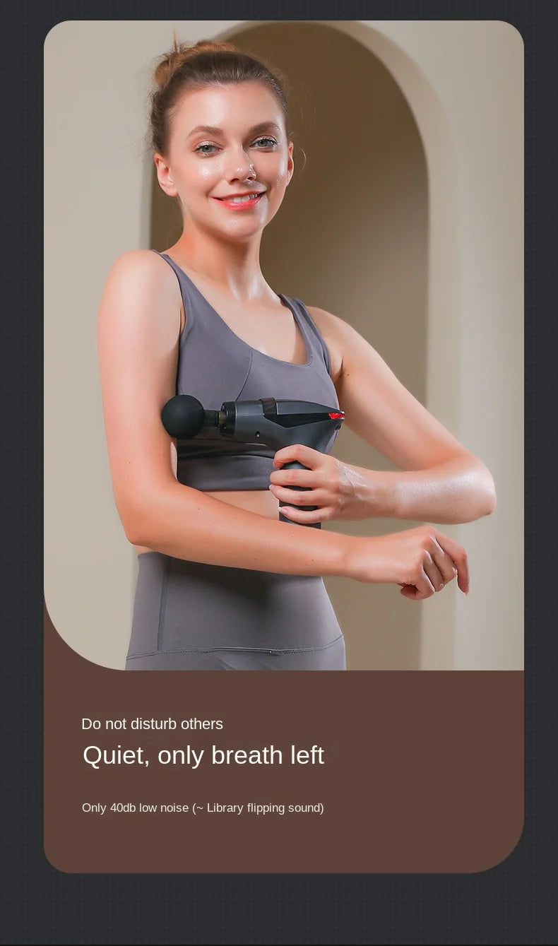 Long-Handle Electric Deep Tissue Massage Gun for Muscle Relief - 13