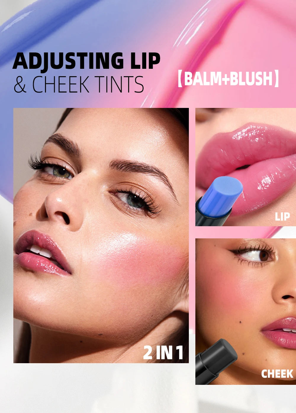 Color-Changing PH Lip Balm and Blush Tint - 9