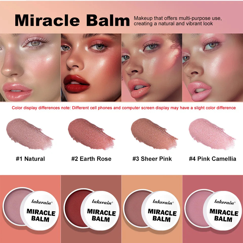 Multi-Purpose Cream Glow Balm for Cheeks, Lips and Eyes - 8