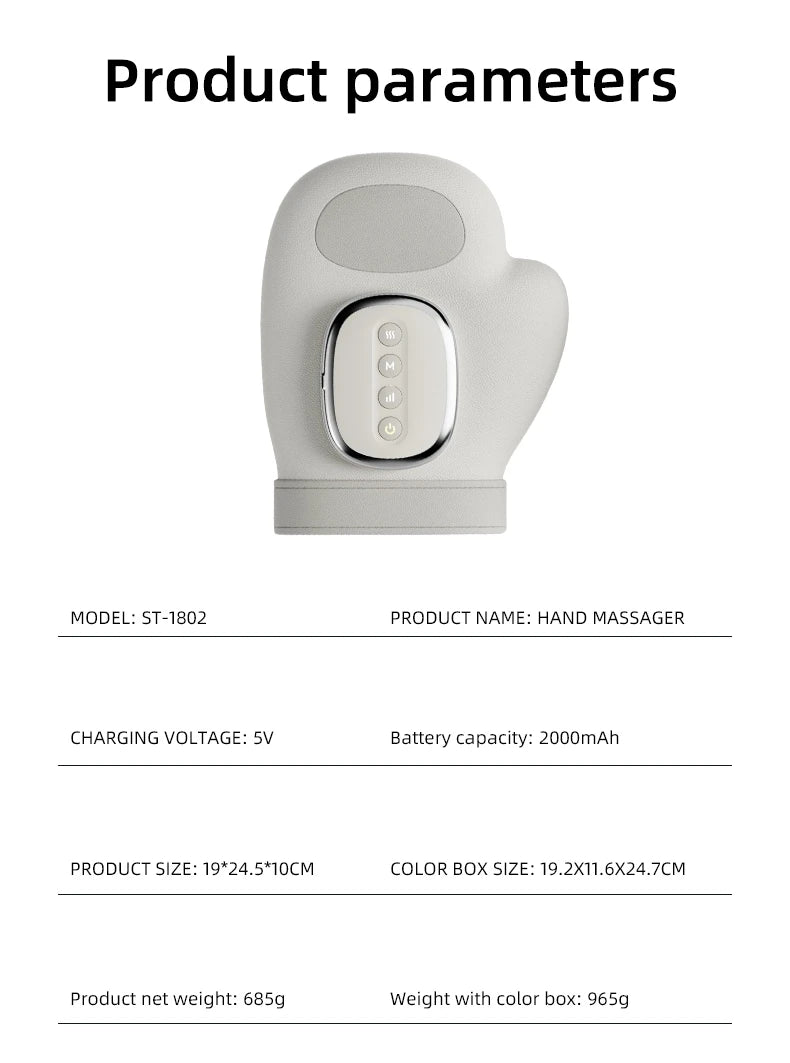 Electric Hand Massager with Heat and Compression - 16