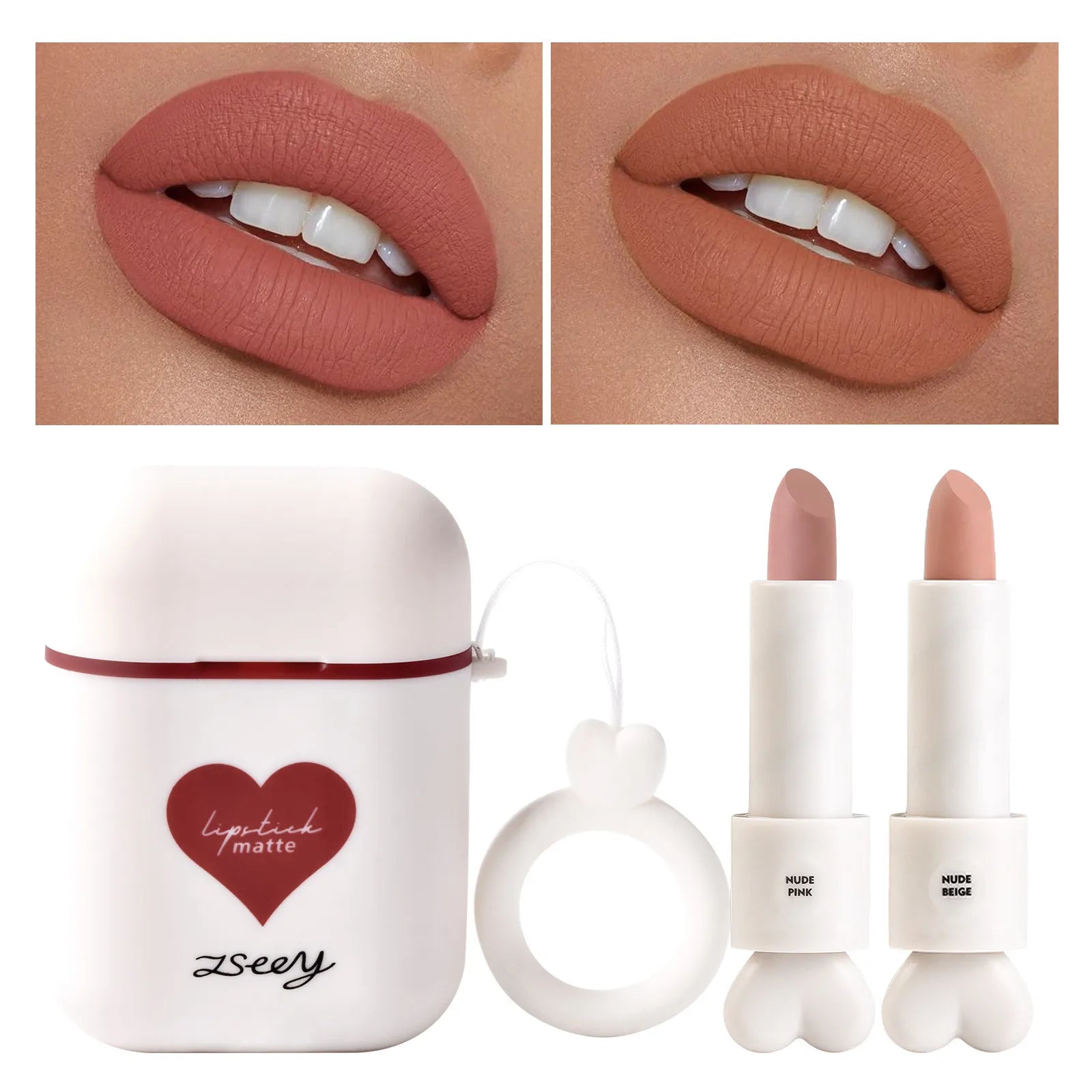 Velvet Matte Liquid Lipstick Set in Portable Charging Case - 9