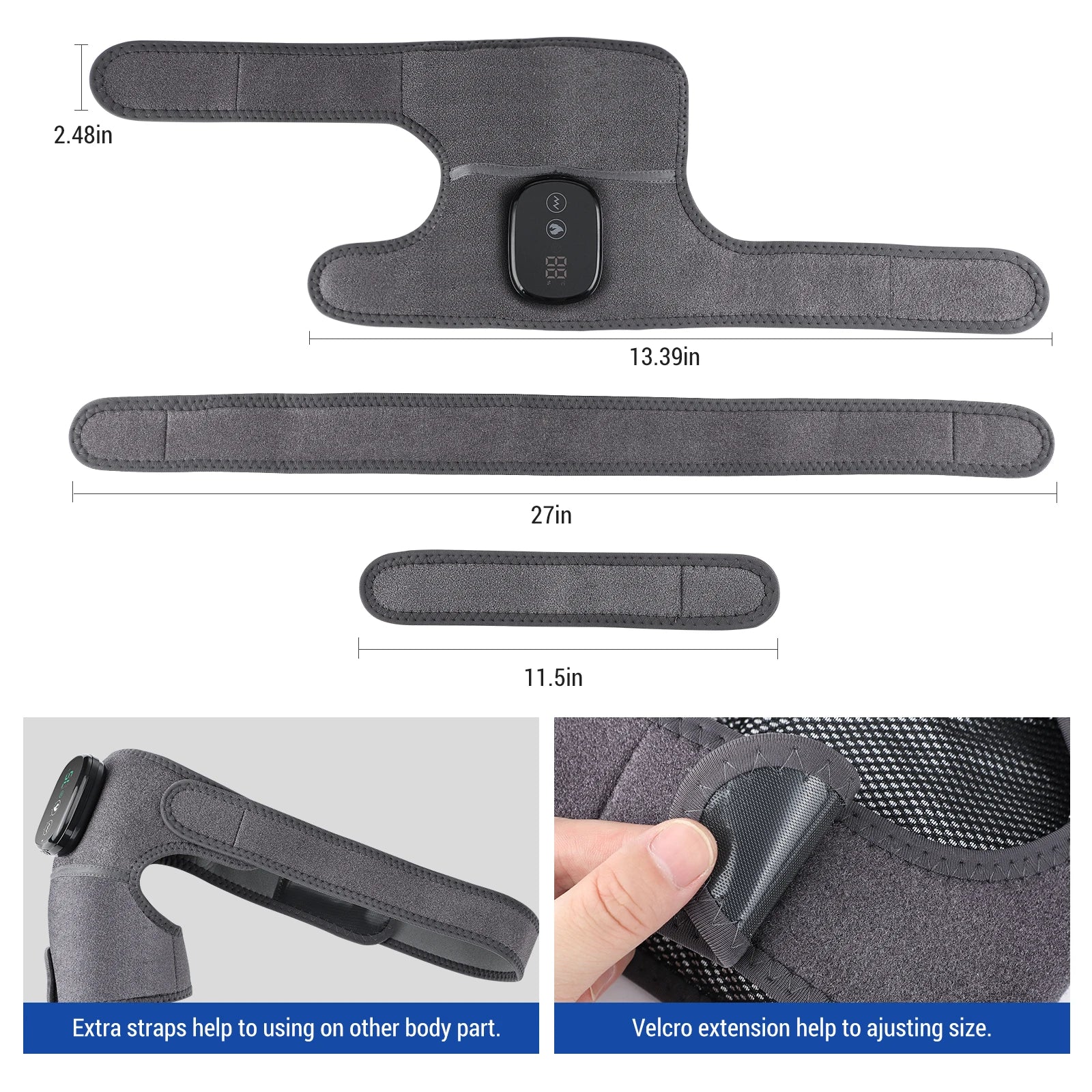 Heated Vibration Massage Brace for Shoulder and Joint Pain - 25