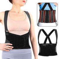 Adjustable Lower Back Support Belt with Suspenders