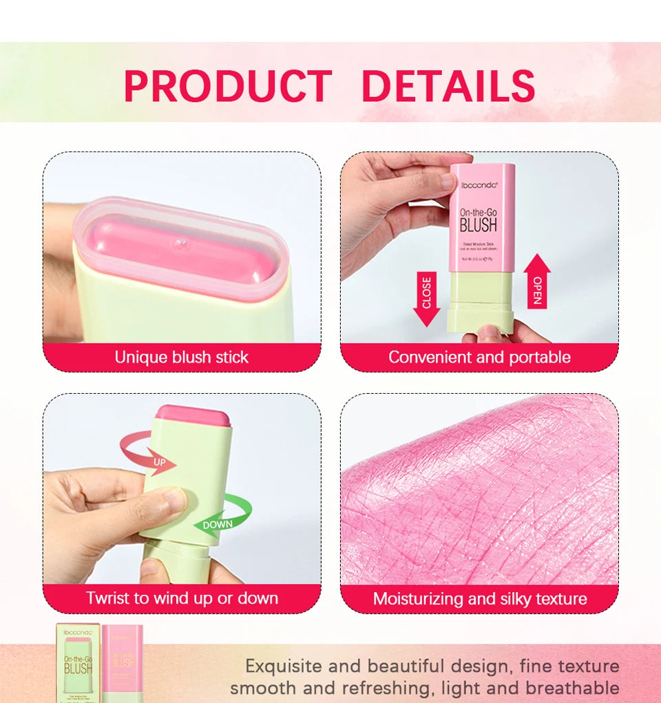 Creamy Multi-Use Tinted Blush Stick for Lips and Cheeks - 13