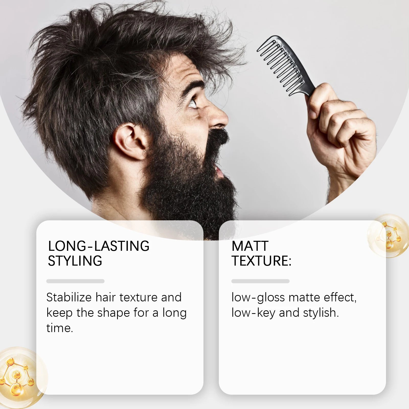 Matte Finish Strong Hold Hair Styling Clay for Men - 6
