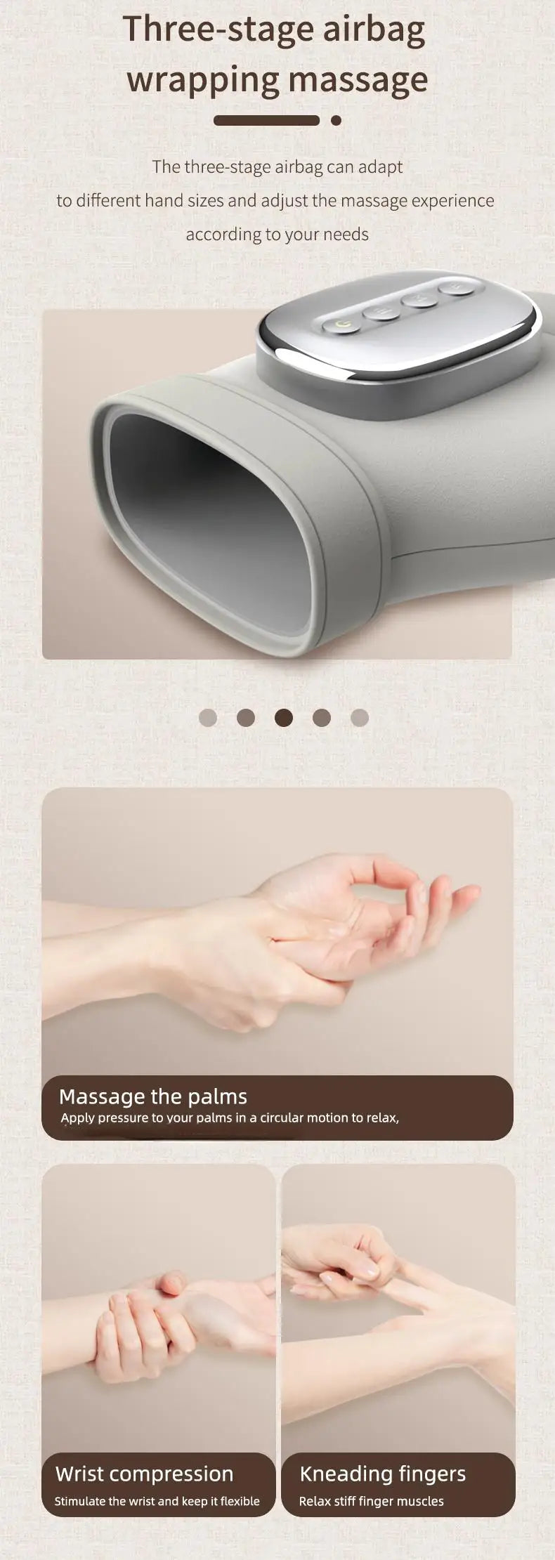 Electric Hand Massager with Heat and Compression - 10