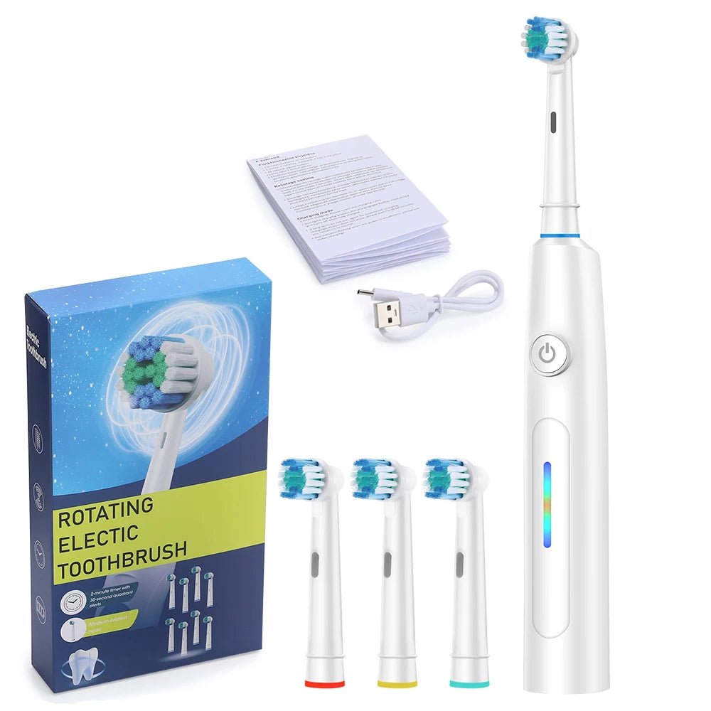 5-Mode Rechargeable Rotating Electric Toothbrush for Adults - 12