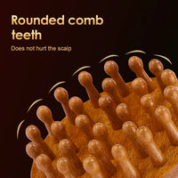 Wooden Meridian Massage Brush for Body and Scalp