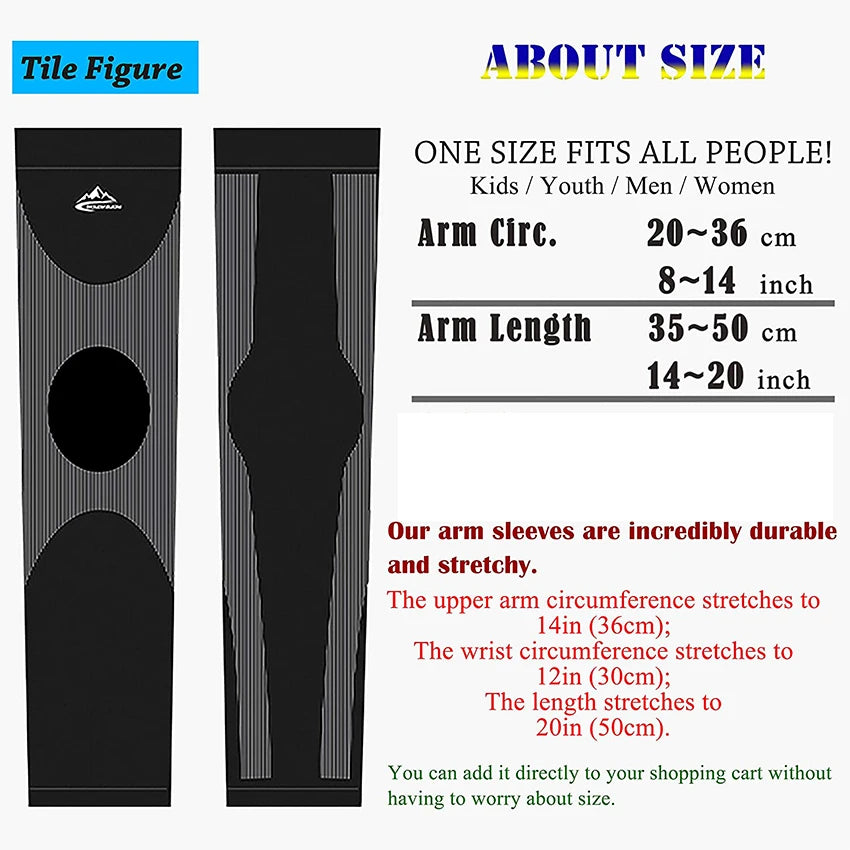 UV Protection Cooling Arm Compression Sleeves - 5