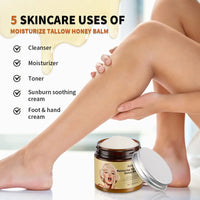 Moisturizing Beef Tallow Honey Balm for Dry Skin
