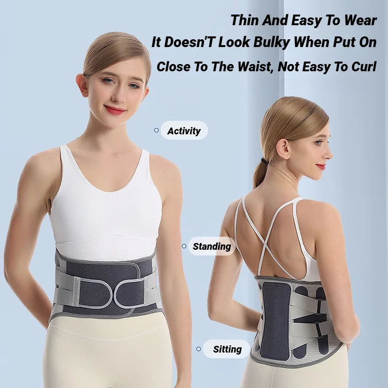 Adjustable Lumbar Support Belt for Lower Back Pain Relief - 4