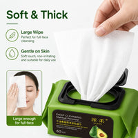 Avocado Deep Cleansing Makeup Remover Wipes - 60 Pack