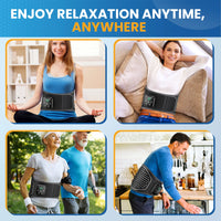 Heated Lumbar Air Compression Massage Belt for Back Pain Relief