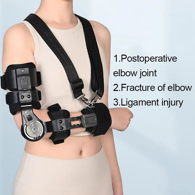 Adjustable Hinged Elbow Support Brace for Injury Recovery - 7