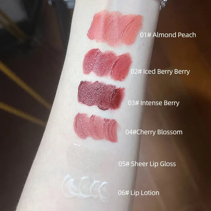 Matte Liquid Lipstick and Lip Gloss Makeup Gift Set - 5