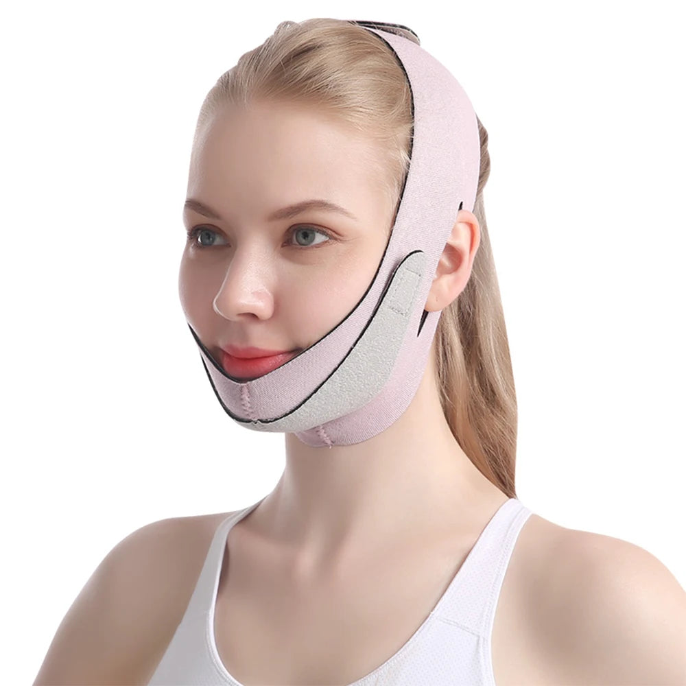 Elastic V-Shape Facial Slimming & Lifting Bandage - 7
