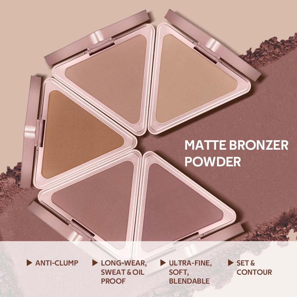 Matte Bronzer Powder for Natural Sculpted Look - 4
