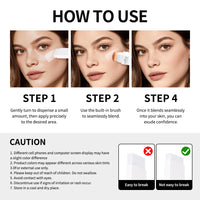 Dual-Ended Waterproof Foundation Concealer Stick with Built-in Brush