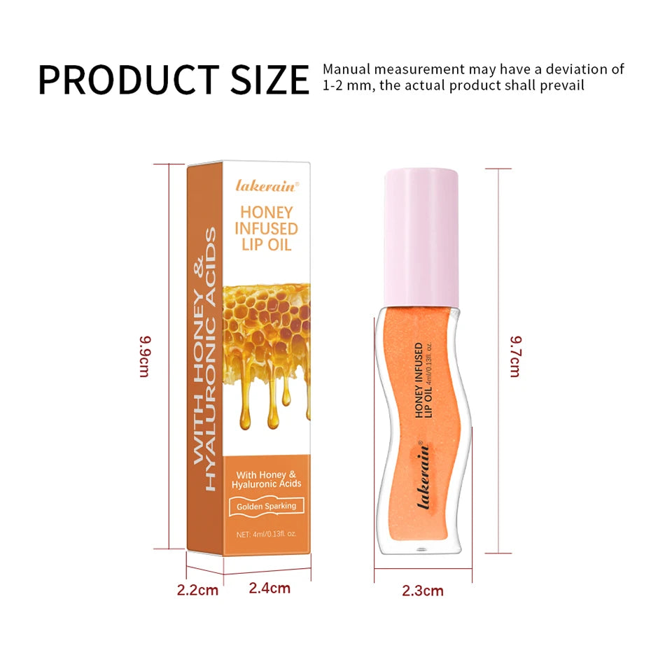 Honey Infused Hydrating Lip Oil for Glossy Nourished Lips - 16