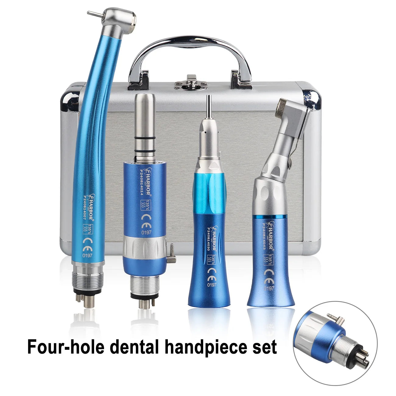 4-Piece Dental Handpiece Kit with Air Motor - 28