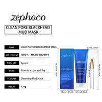 Deep Pore Cleansing AHA BHA PHA Mud Mask for Blackhead Removal
