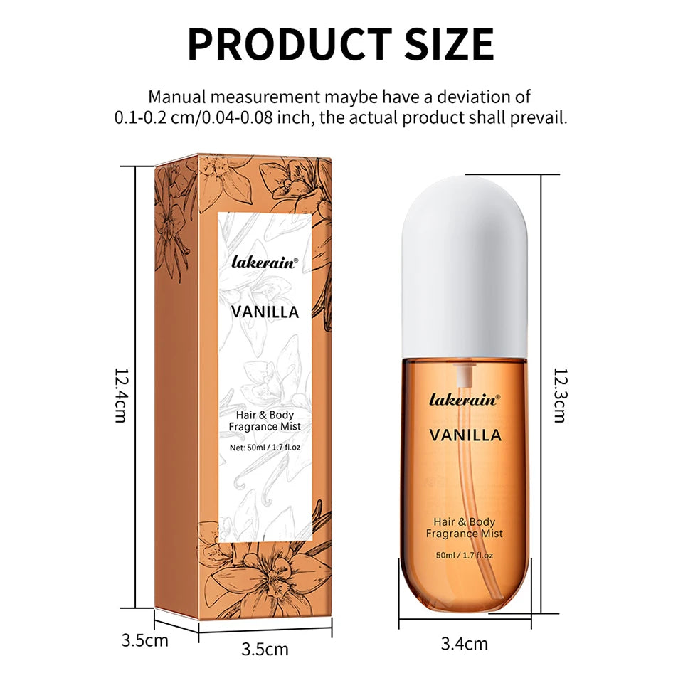 Long-Lasting Vanilla and Rose Hair & Body Fragrance Mist - 17