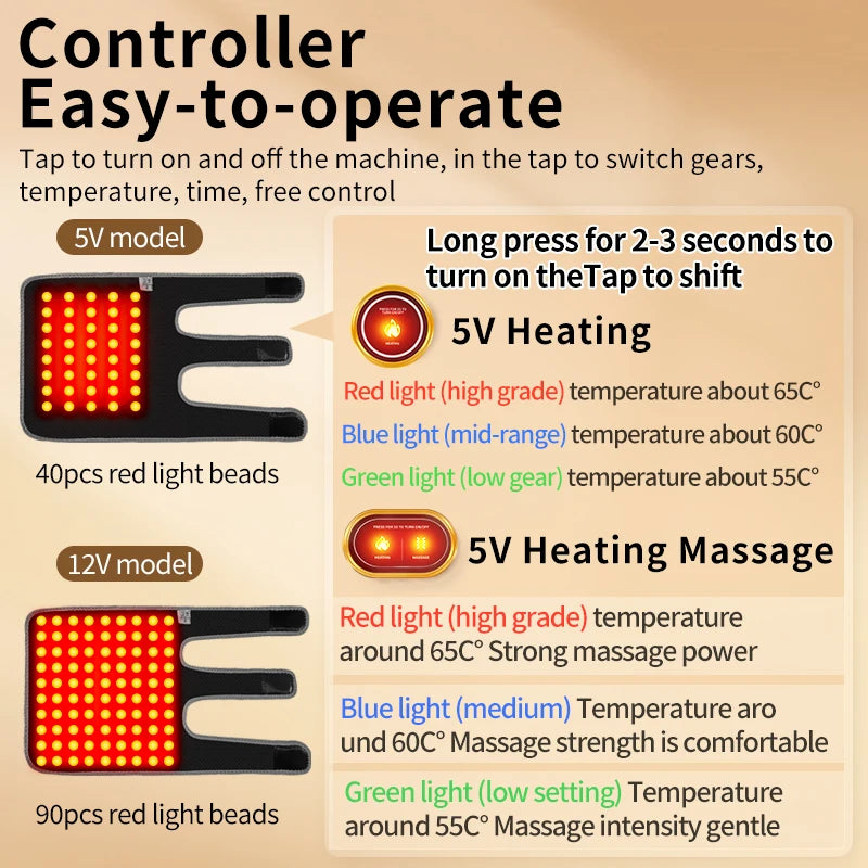 Red Light Therapy Heated Elbow Compression Wrap - 6