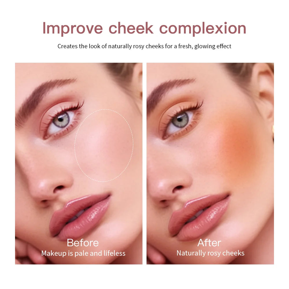Matte Embossed Blush Palette for Natural Cheek Glow - 5