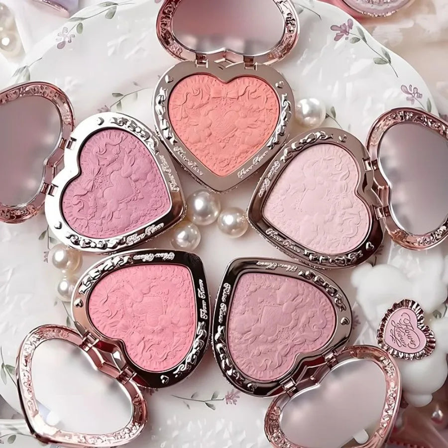 Matte Finish Rose Garden Blush Powder for Natural Cheek Contouring - 5