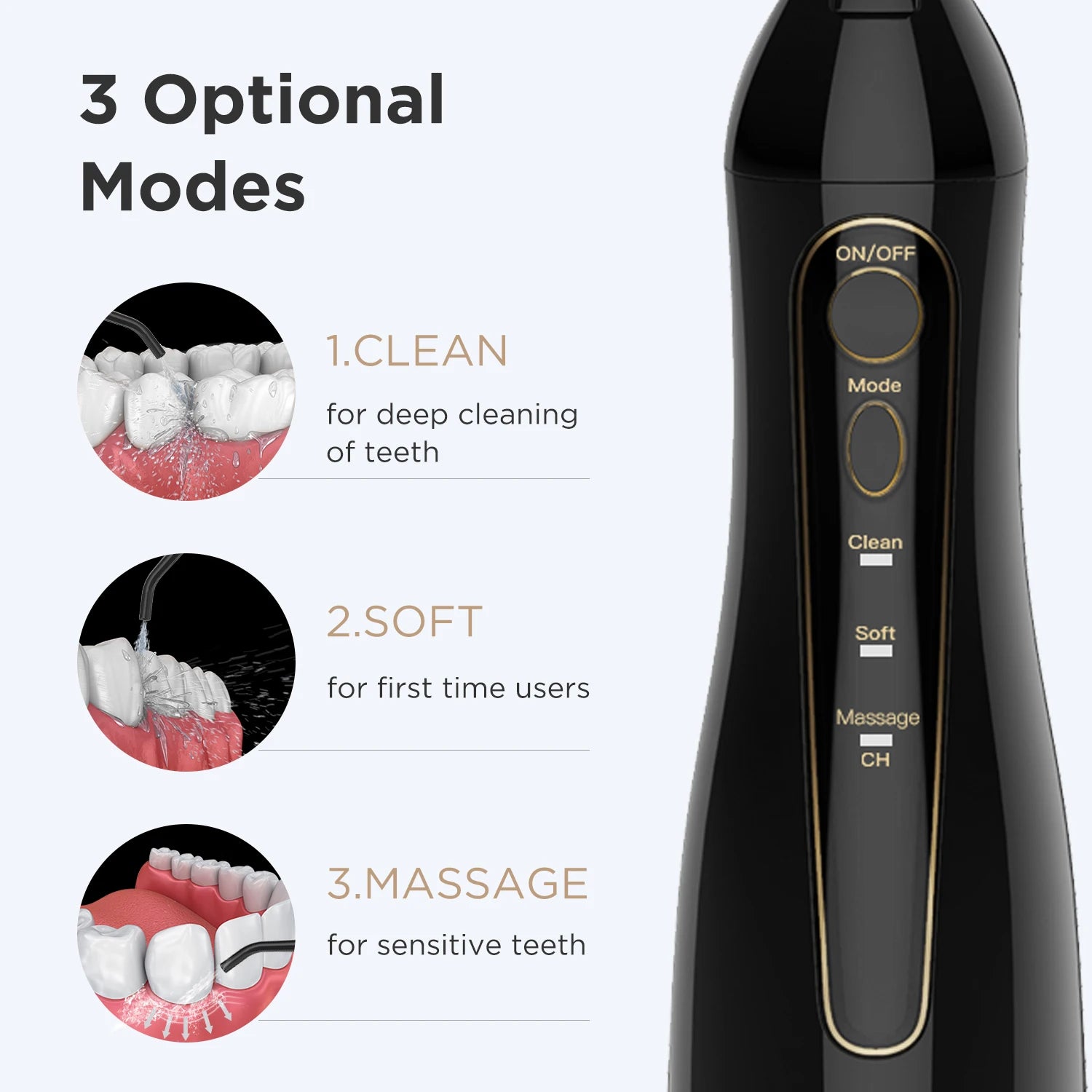 Portable Cordless Water Flosser and Electric Toothbrush Set - 10