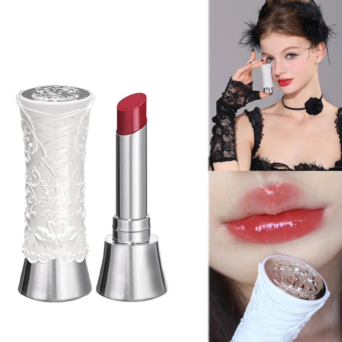 Hydrating Non-Sticky Tinted Lip Gloss for Shiny Long-Lasting Wear - 47