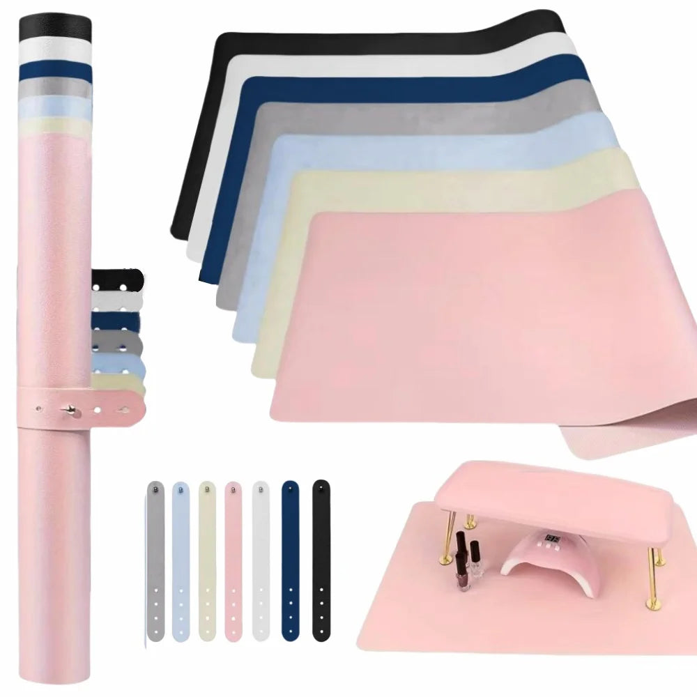 Foldable Waterproof Manicure Desk Mat and Hand Rest