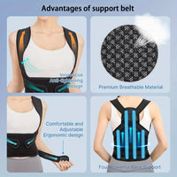Adjustable Back Posture Corrector and Spine Support Brace